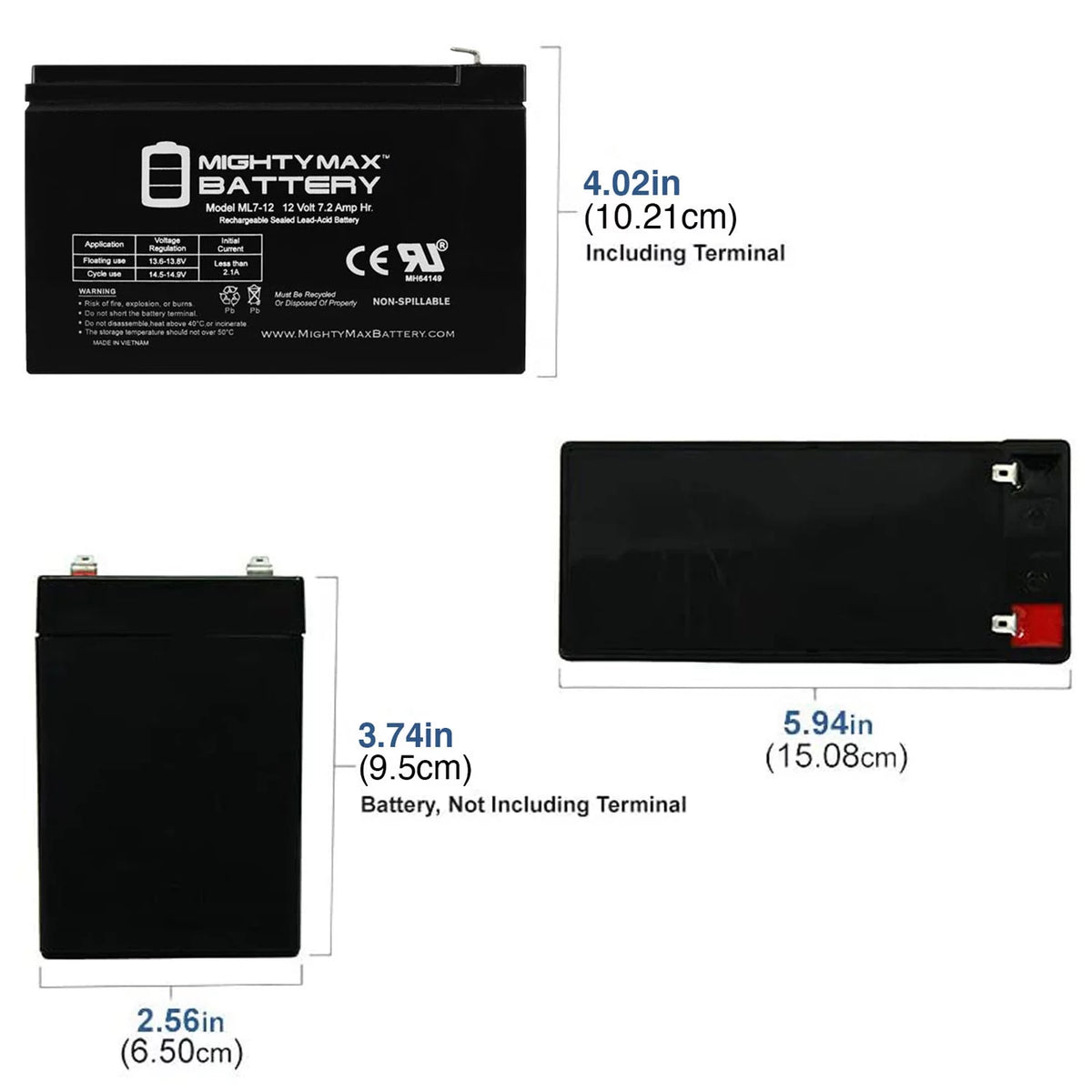 12V 7.2AH Battery with 12V Charger K362338