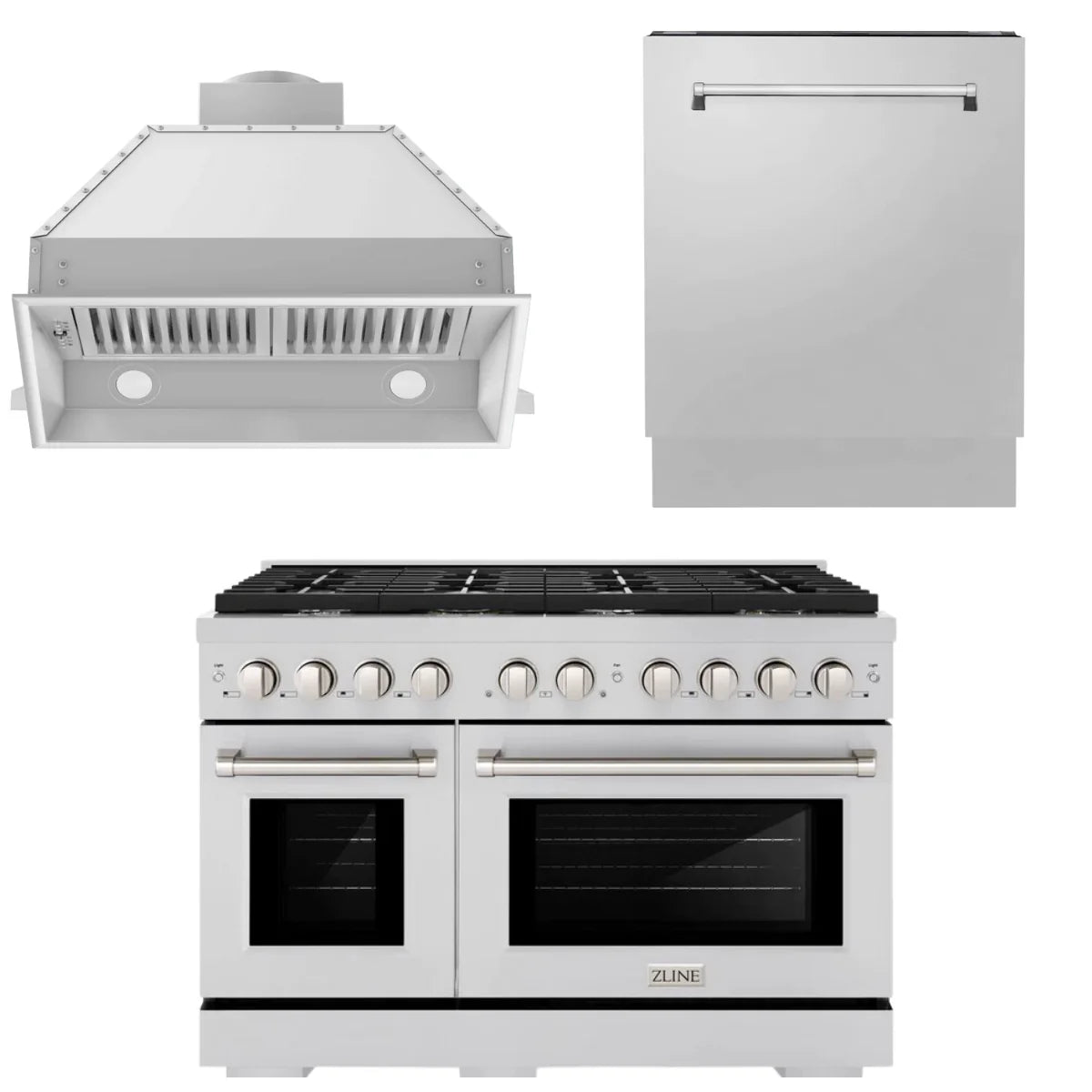 48 Gas Range, Range Hood Insert and Dishwasher F4347
