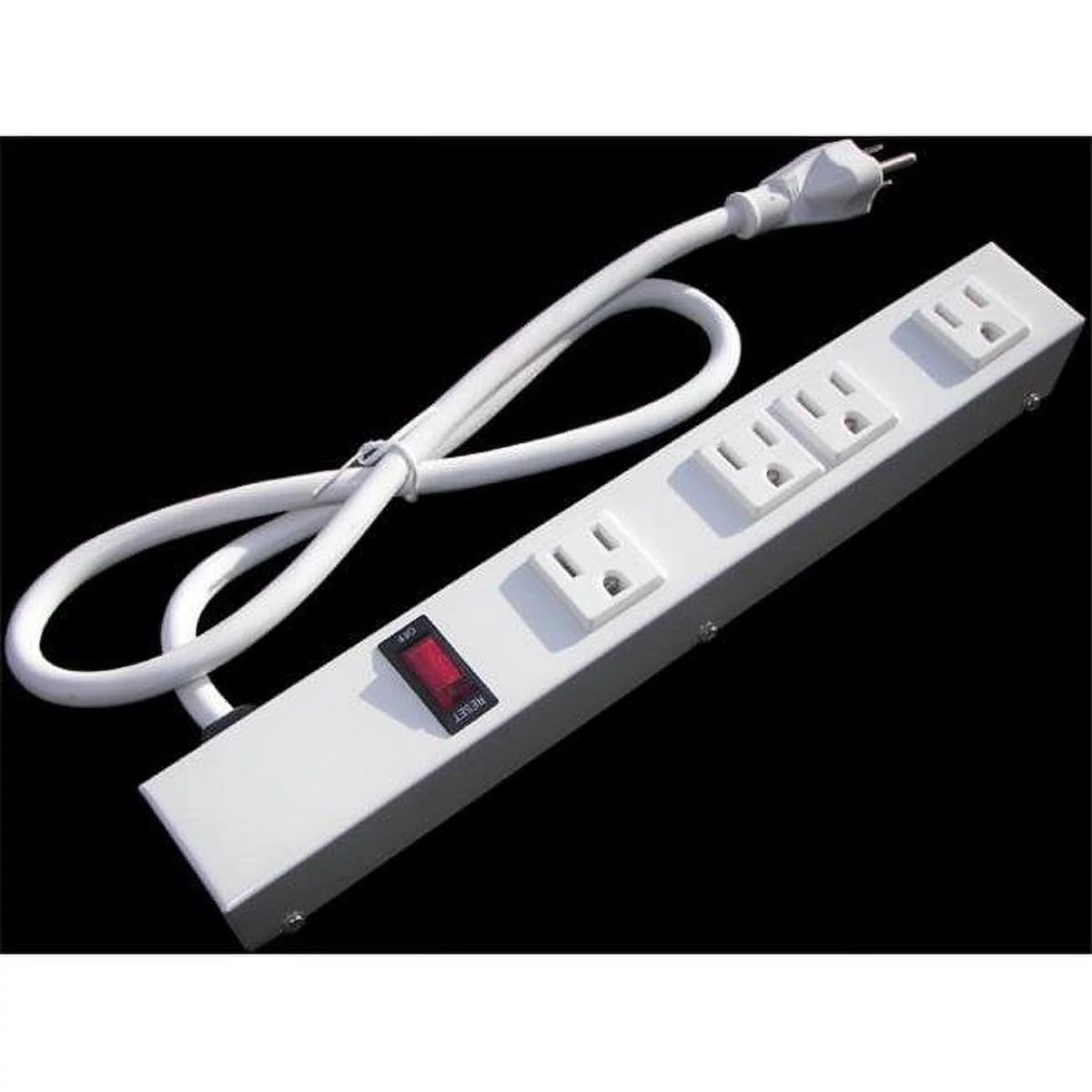4 Outlet Metal Power Strip W9402
