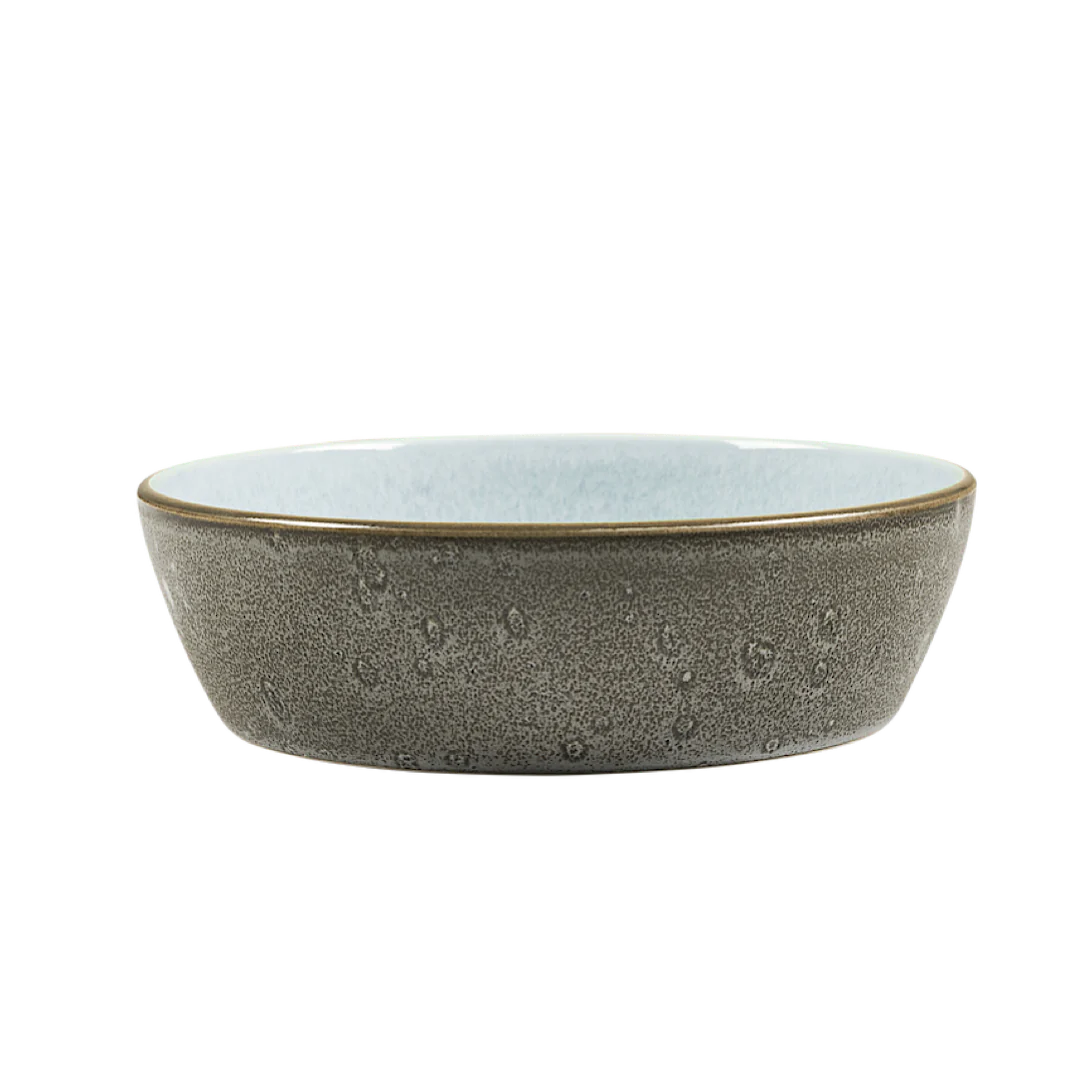Stoneware Soup Bowl 18 cm Grey /Blue B246