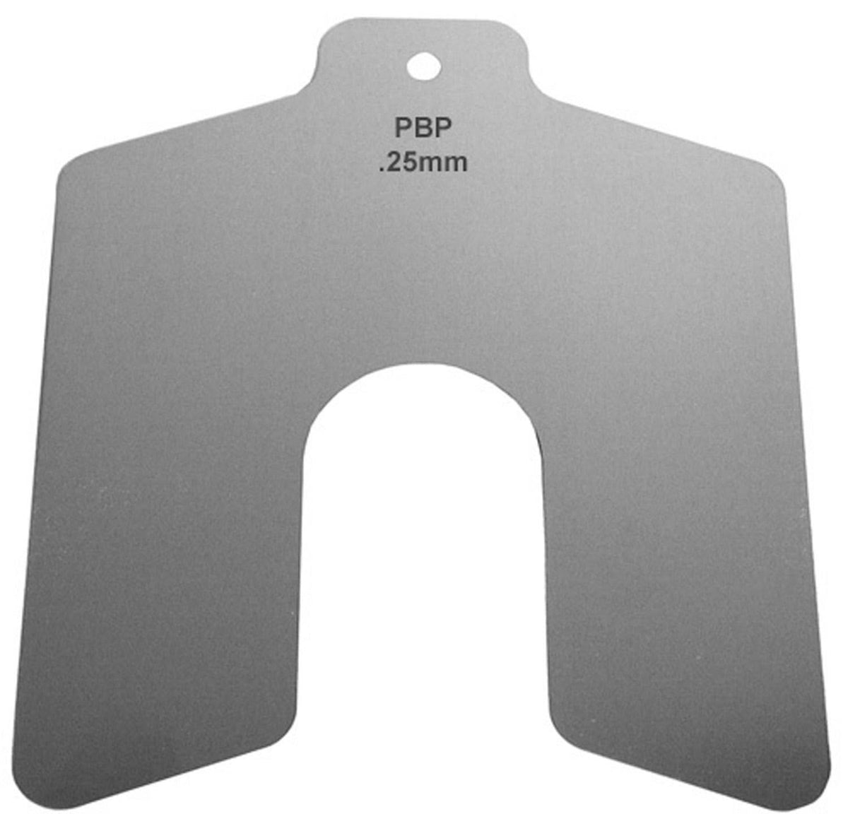 100mm x 100mm x 0.1mm Stainless Steel Slotted Shim, Pack of 10 I833