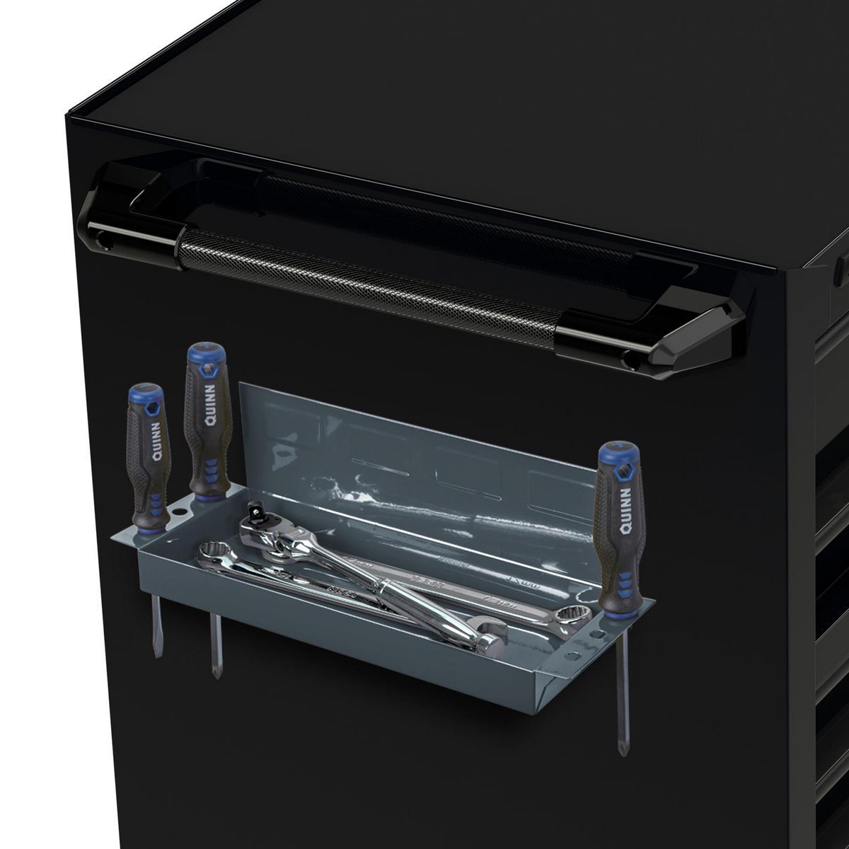 Magnetic Tray with Screwdriver Holder, Slate Gray U121541