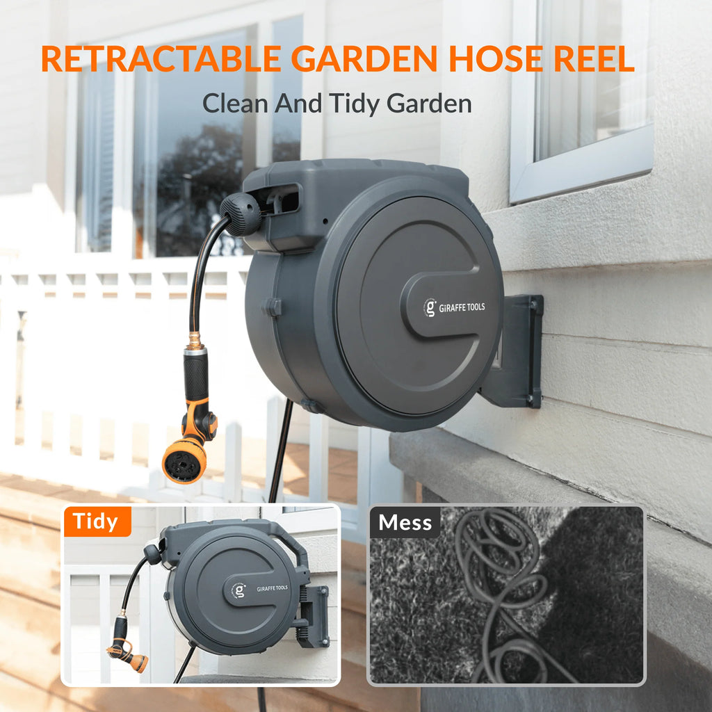Retractable Garden Hose Reel 1/2in 130ft P35657