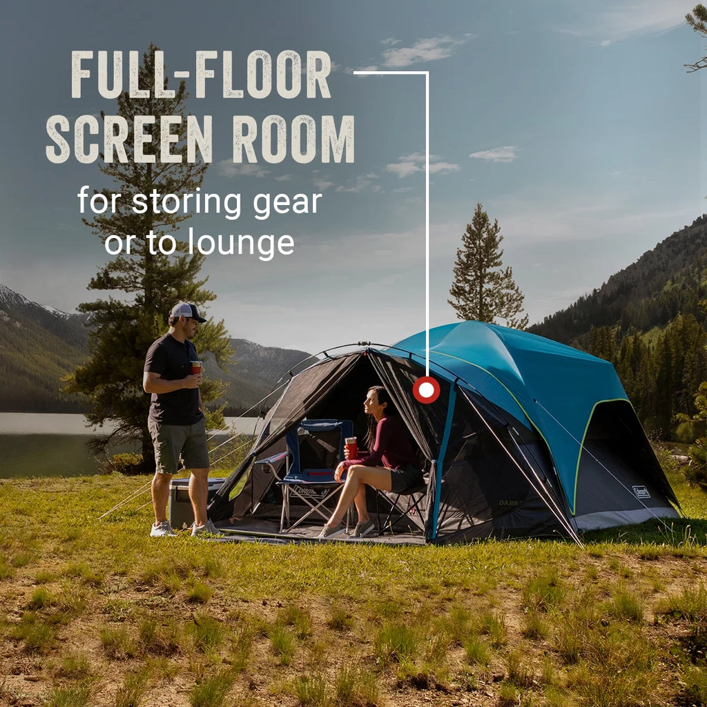 6-Person Dark Room Dome Camping Tent with Screen Room M569