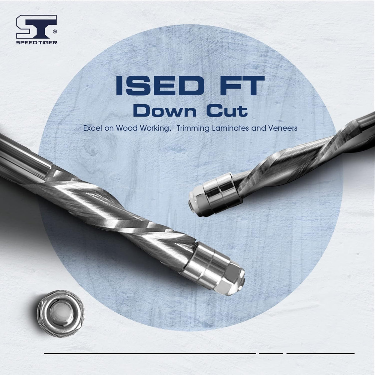 1/4” Diameter Carbide Spiral Flush Trim Bit D389