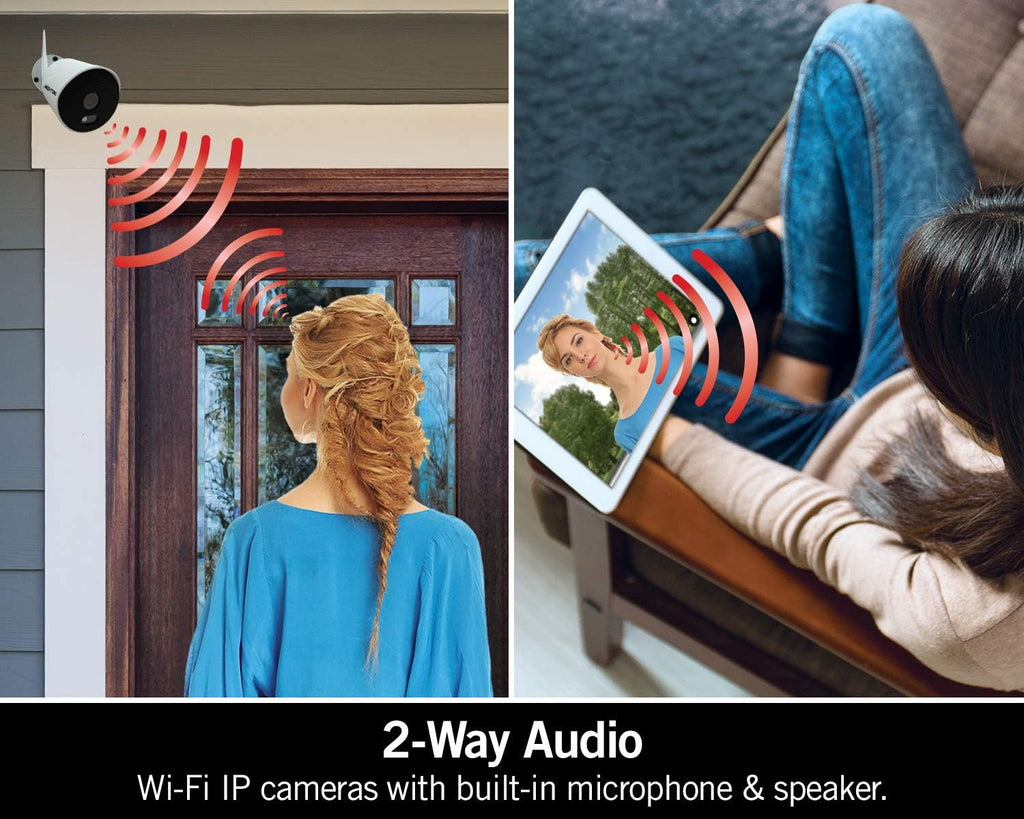 1080p HD Wi-Fi Indoor/Outdoor Camera with Night Vision, 2-Way Audio, 2-Pack J813919