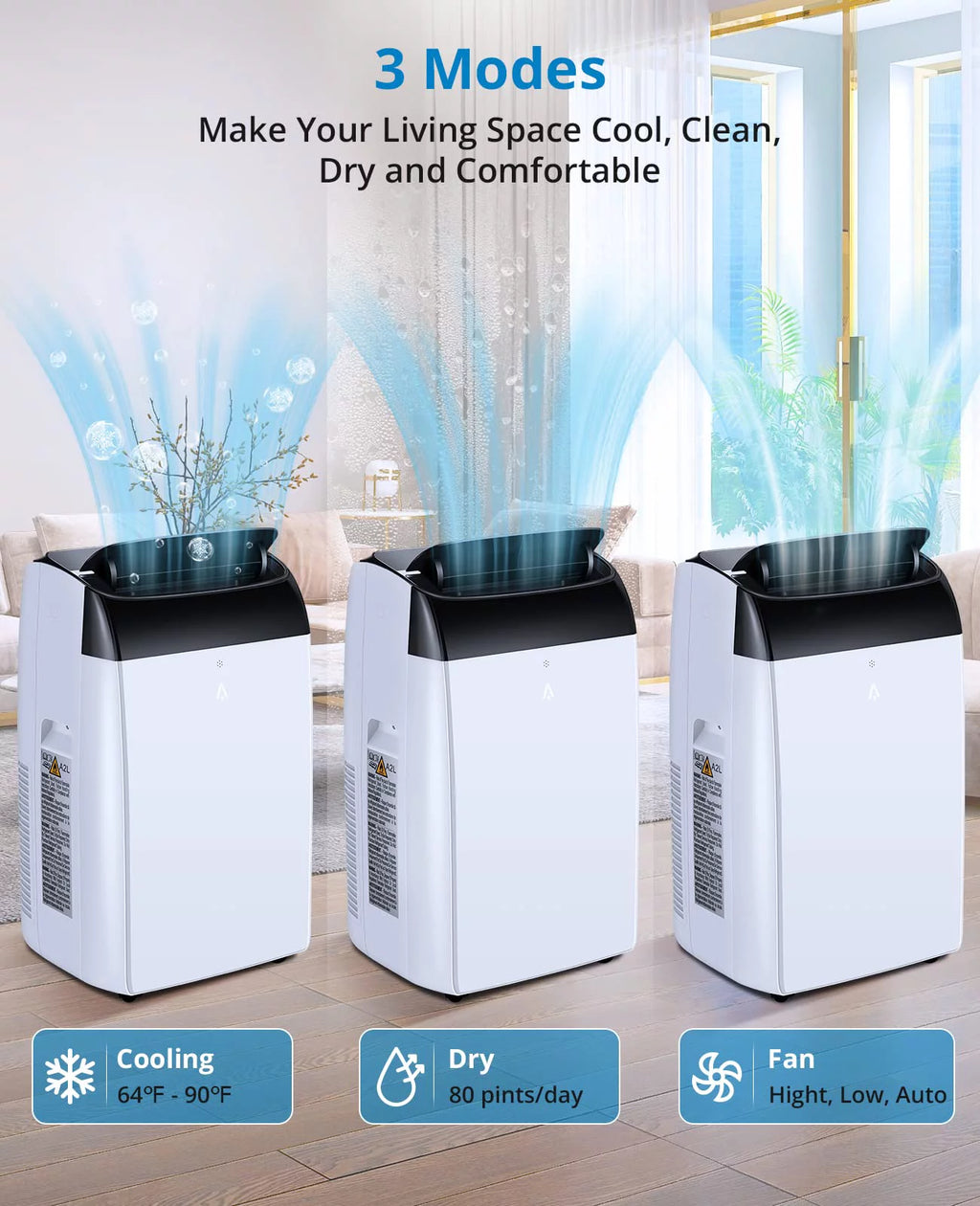 10000 BTU Portable Air Conditioner 3-in-1 with Remote Control C416566