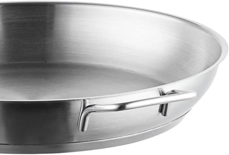 12” Stainless Steel Tri-Ply Frying Pan with Helper Handle B448467
