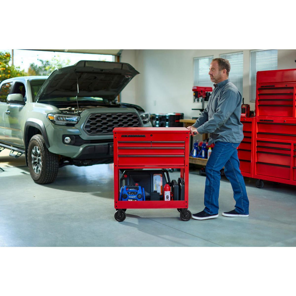 30 in. 4-Drawer Tech Cart, Red B40132