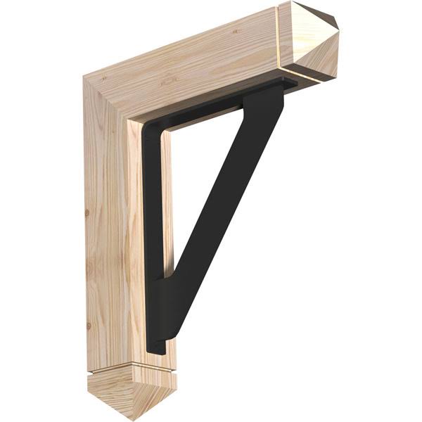 3 1/2 inchw x 20 inchd x 23 inchh Traditional Arts & Crafts Smooth Bracket, Douglas Fir Z4291