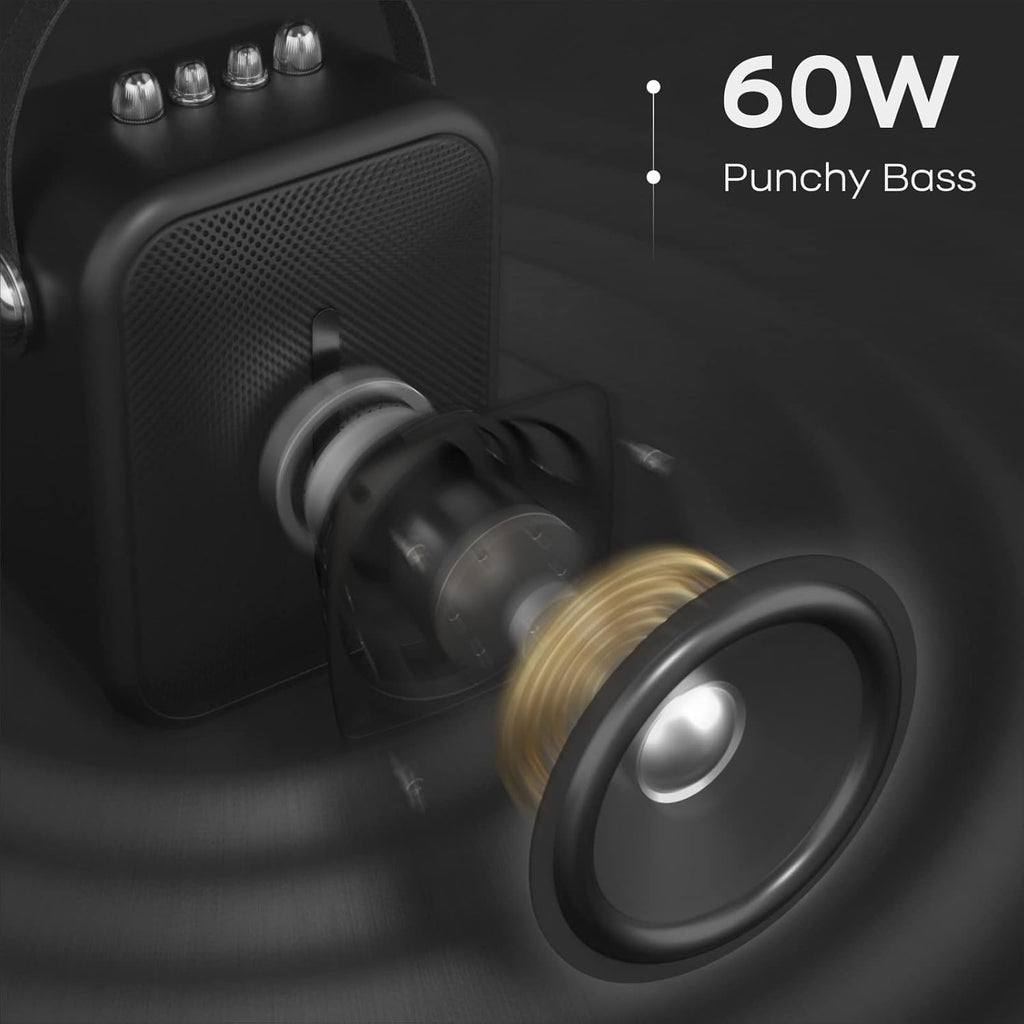 60W Portable Bluetooth Speaker with LED Lights T725
