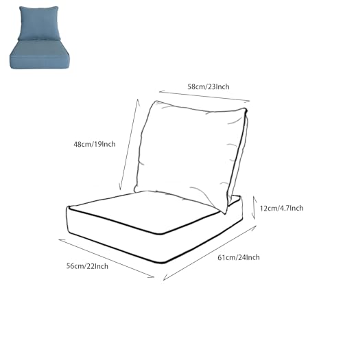 20"x42" Water-Proof UV Resistant Outdoor Dining Chair Cushion Q76067