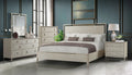 Solid Wood Bedroom Set with Metal Frame King Bed Dresser Mirror Nightstand and Chest Z364