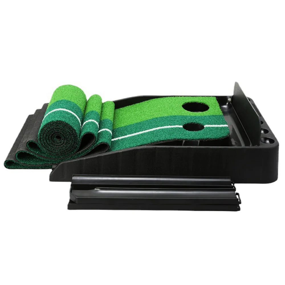 Indoor Golf Putting Green Training Mat with Auto Ball Return L344127