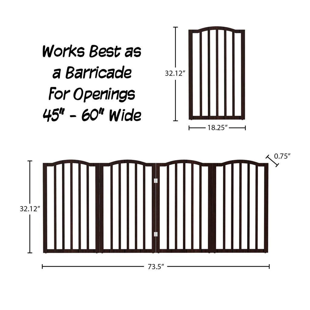 Brown 4-Panel Pet Gate G476320