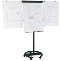 Mobile Magnetic Dry Erase Easel 27 x 41 in. Black Frame L10775