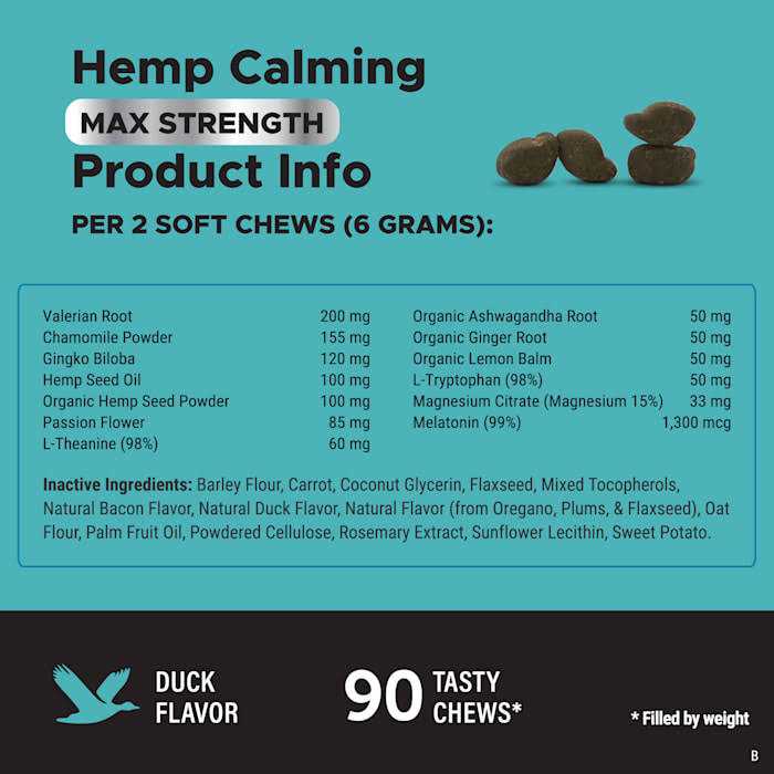 Hemp Calming Chews for Dogs Y29078
