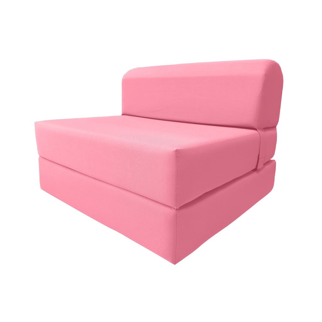 Pink Folding Foam Sleeper Chair D6988