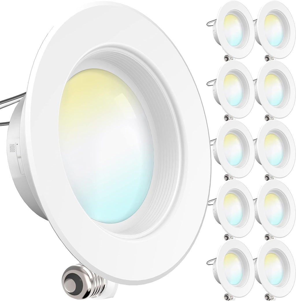 10 Pack 4 Inch LED Can Lights Retrofit Recessed Lighting J9869