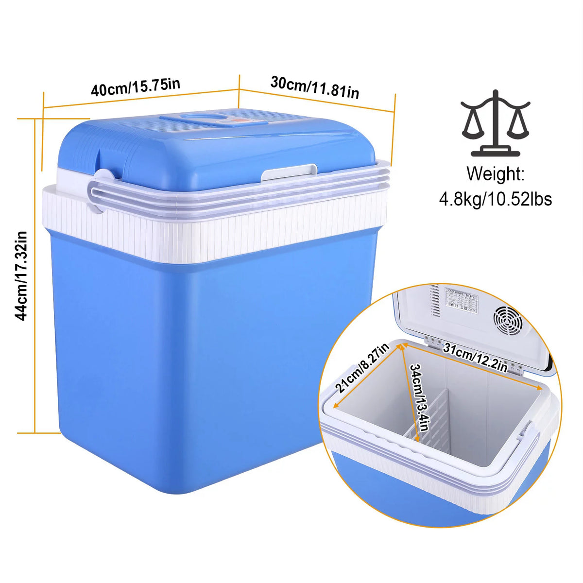 24L Portable Car Cooler 12V Refrigerator B4399