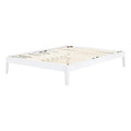 White Wood Queen Size Platform Bed M4748