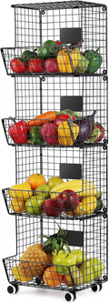 4 Tier Fruit Storage Basket Stand Pack of 2 M28567