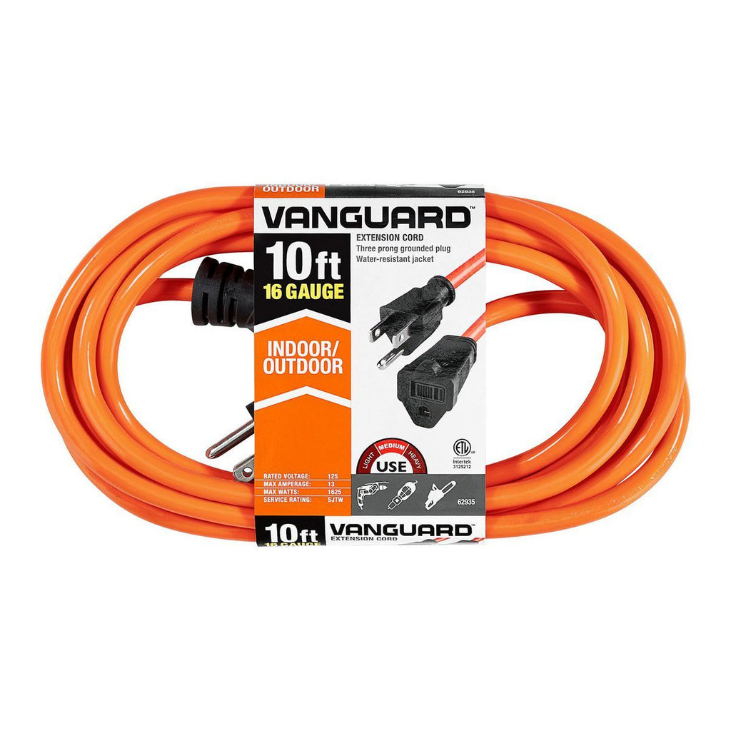 Orange 10 ft. Indoor/Outdoor Extension Cord U1077