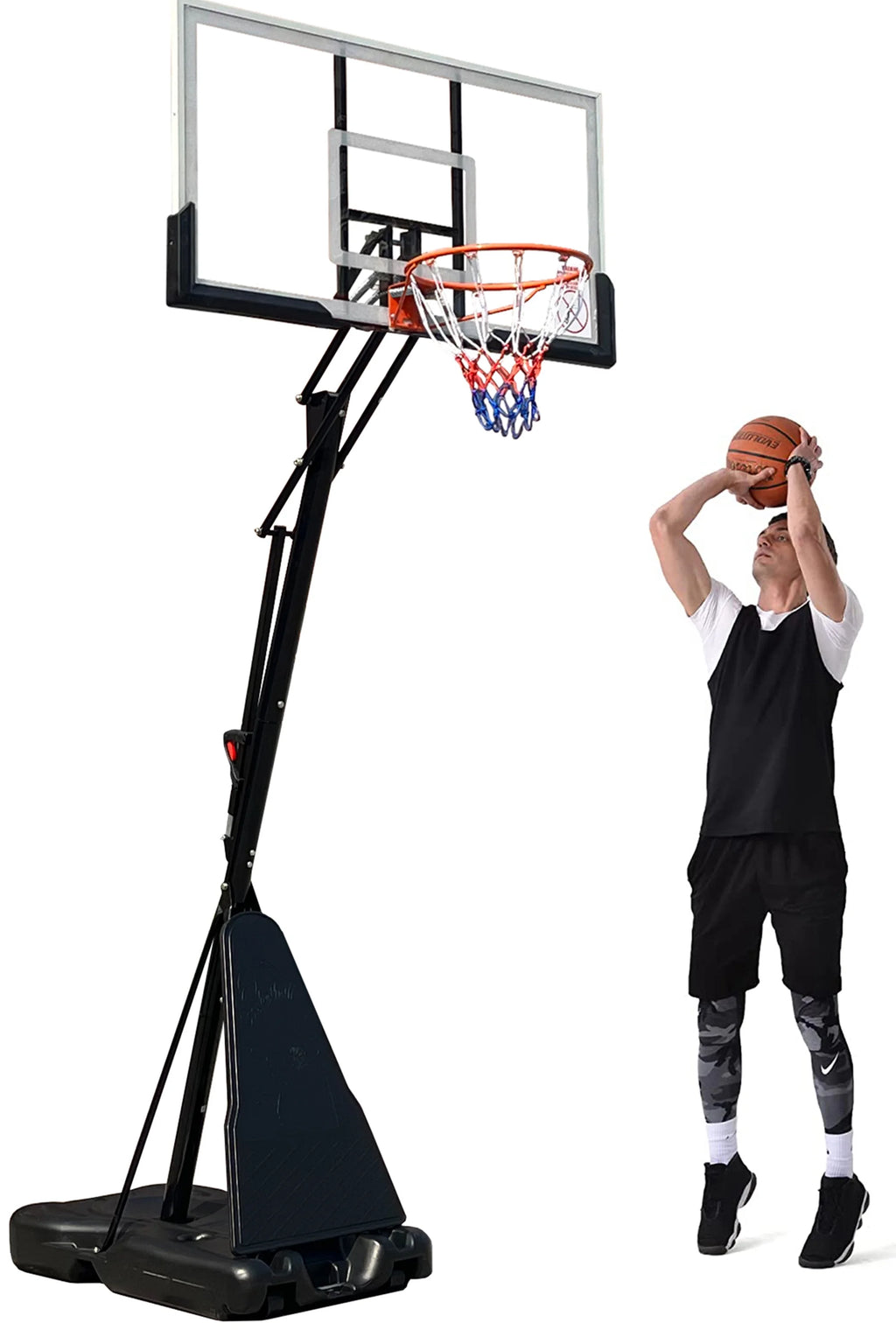 54 in. Portable Height Adjustable Basketball Hoop System I588