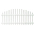 White Vinyl Arched Top Spaced Picket Fence Panel D93126