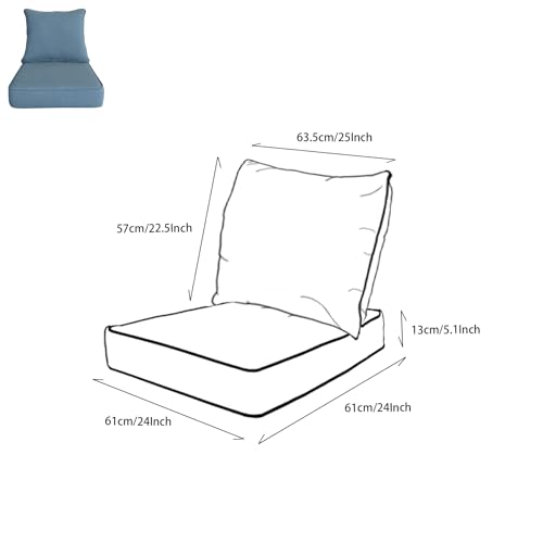 20"x42" Water-Proof UV Resistant Outdoor Dining Chair Cushion Q76067