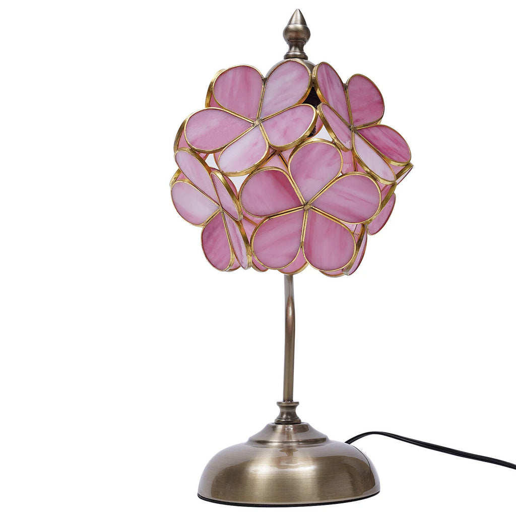 Stained Glass Table Lamp with Petal Lampshade R62275