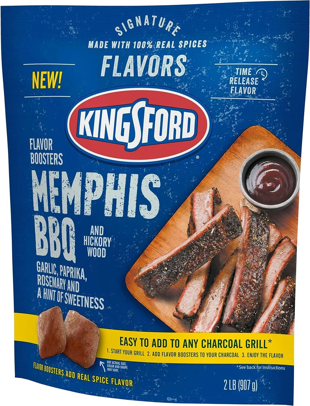 2 lb BBQ and Hickory Wood Flavor Boosters with Garlic, Paprika, Rosemary D97168