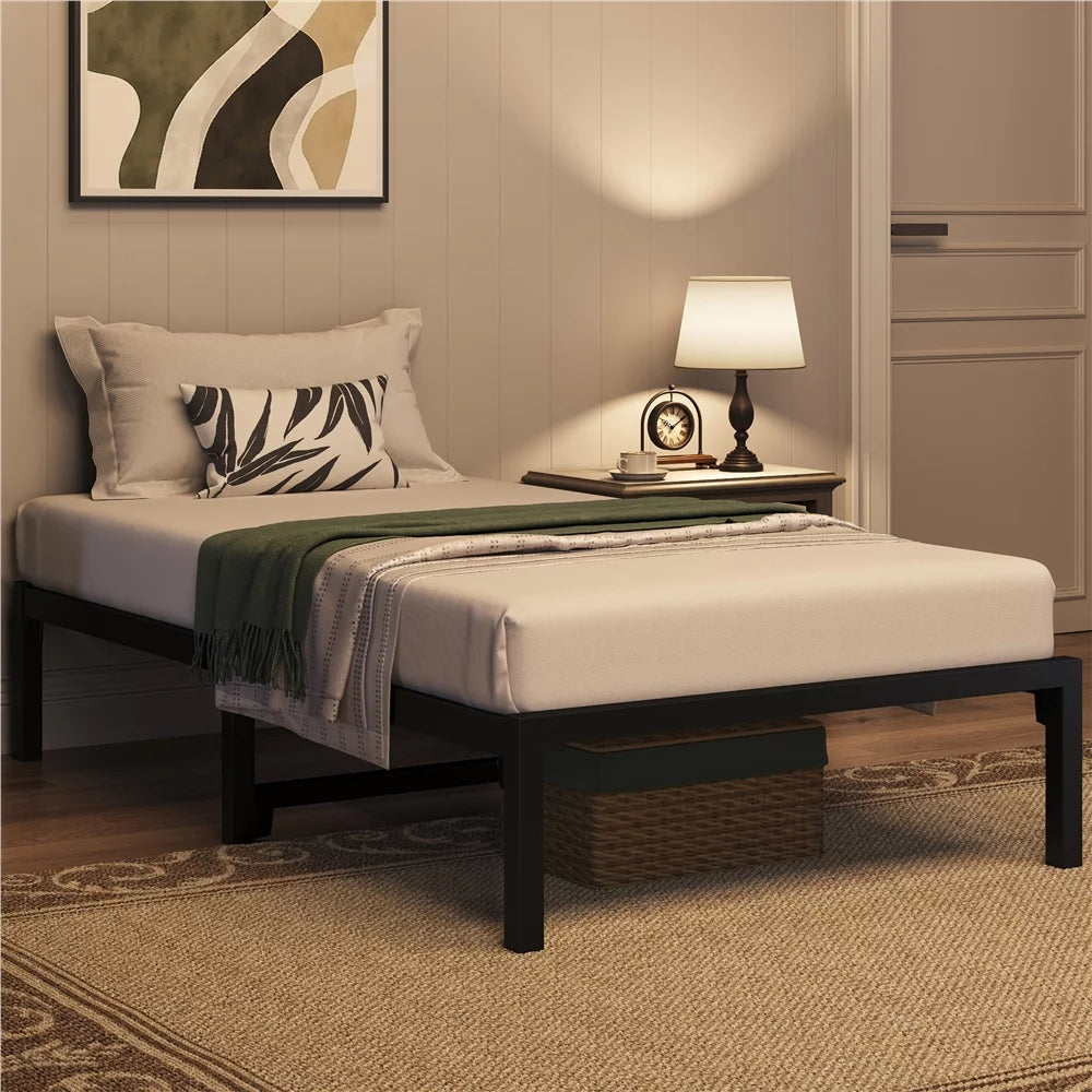 13 Twin Size Metal Bed Frame Black X627540