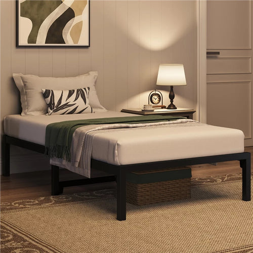 13 Twin Size Metal Bed Frame Black X627540
