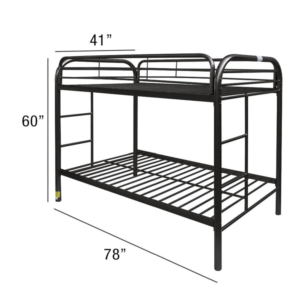 Black Twin Twin Bunk Bed W368347