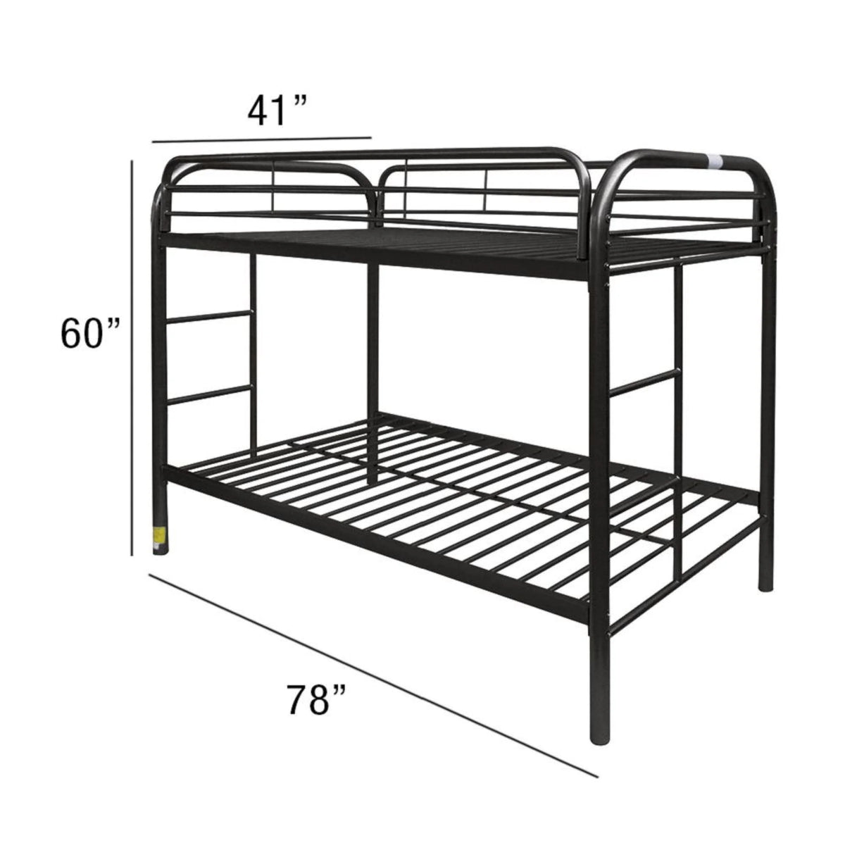 Black Twin Twin Bunk Bed W368347