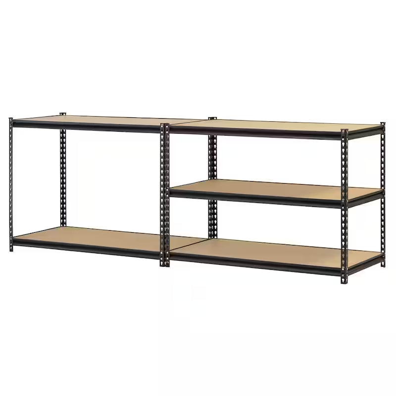5-Tier Heavy Duty Steel Garage Storage Shelving Unit in Black J6920
