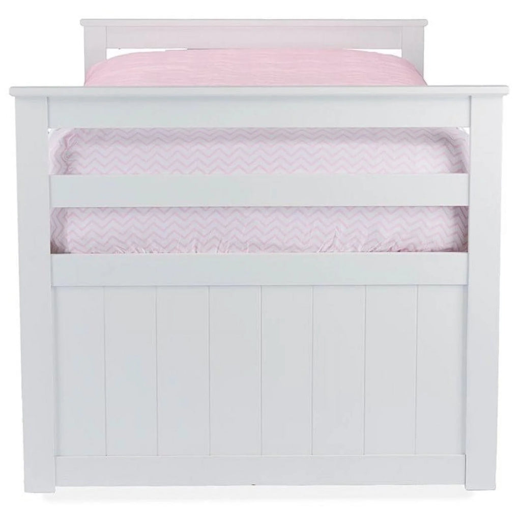White Wood Twin-Size Trundle Bed C43106