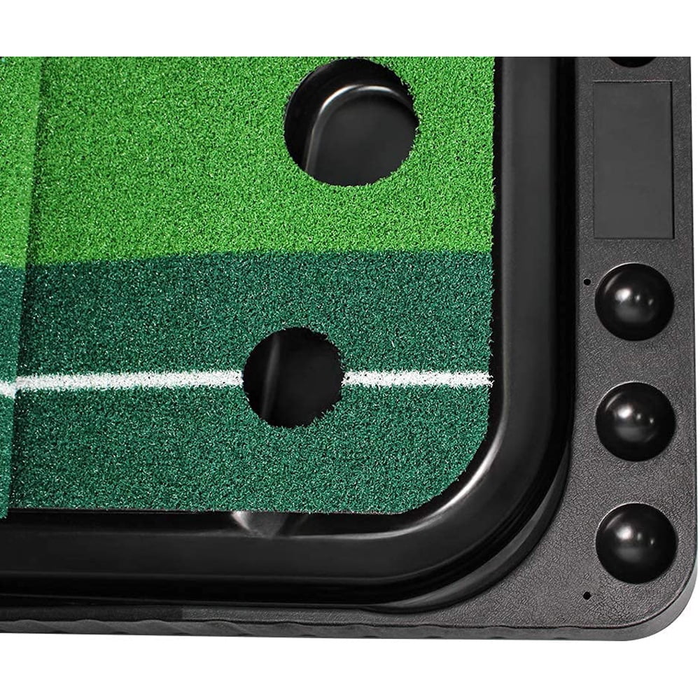 Indoor Golf Putting Green Training Mat with Auto Ball Return L344127