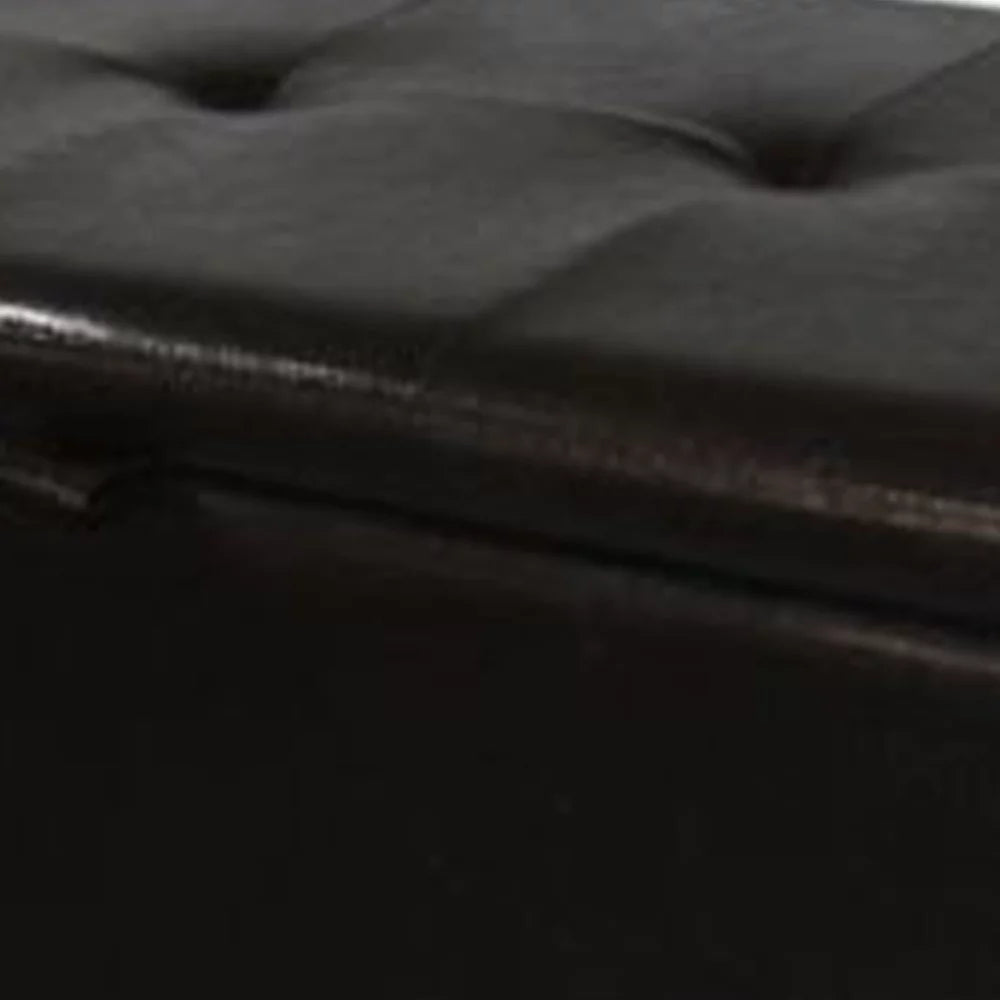 Dark Brown Wooden Shoe Storage Bench with Seating K15149