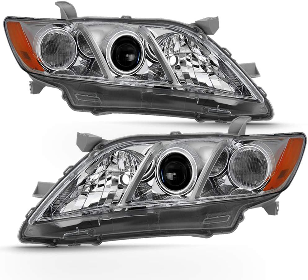 Toyota Camry Chrome Housing Projector Headlights Assembly Driver & Passenger Side A46226
