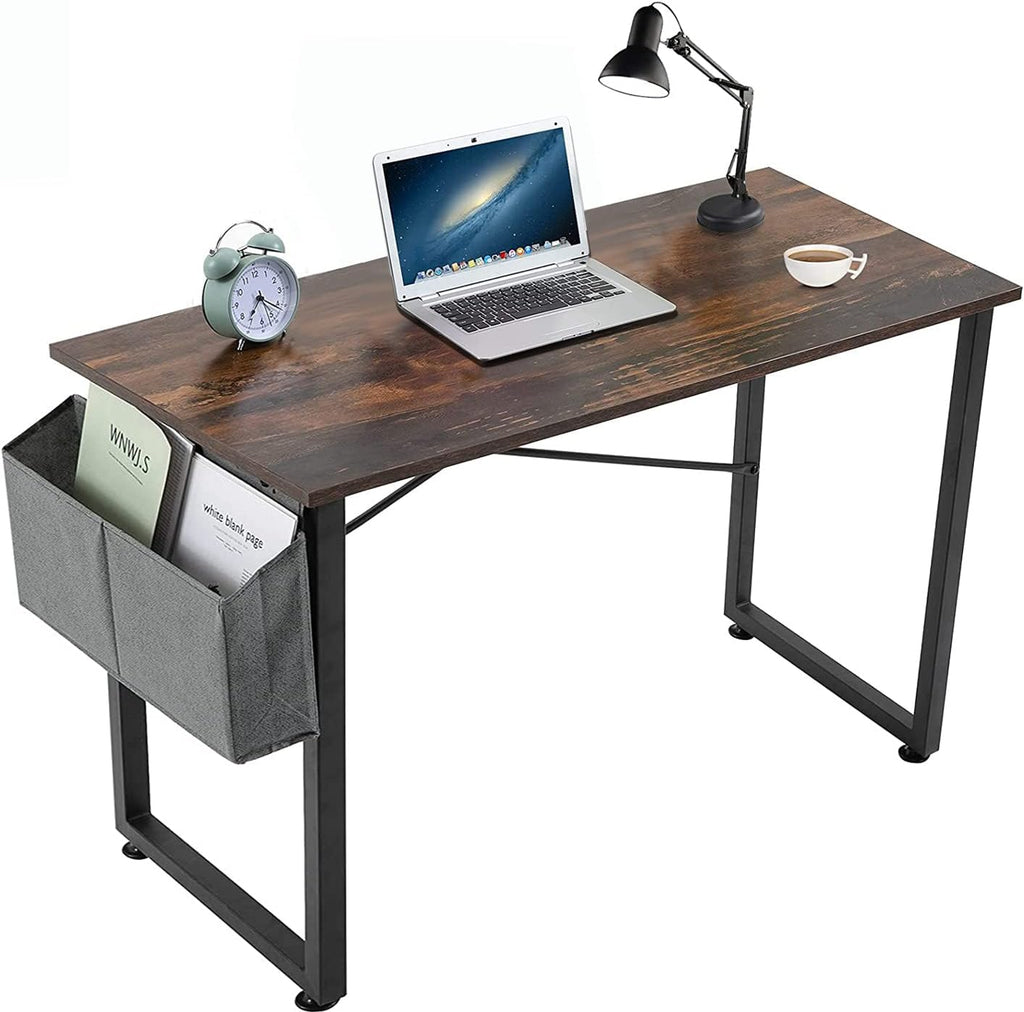 Brown Computer Desk with Storage Bag P426