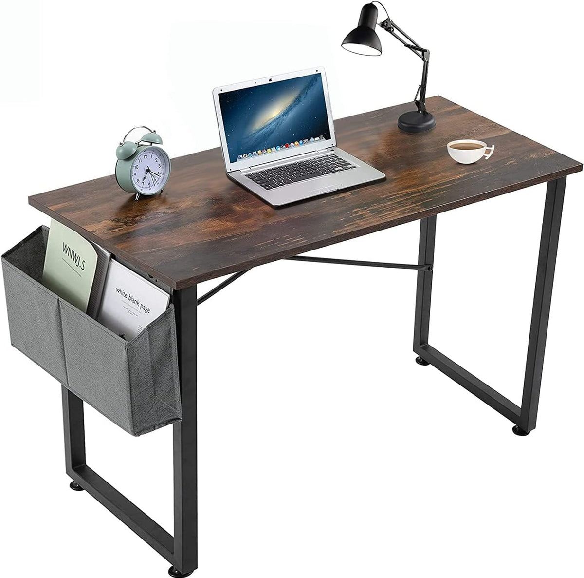 Brown Computer Desk with Storage Bag P426