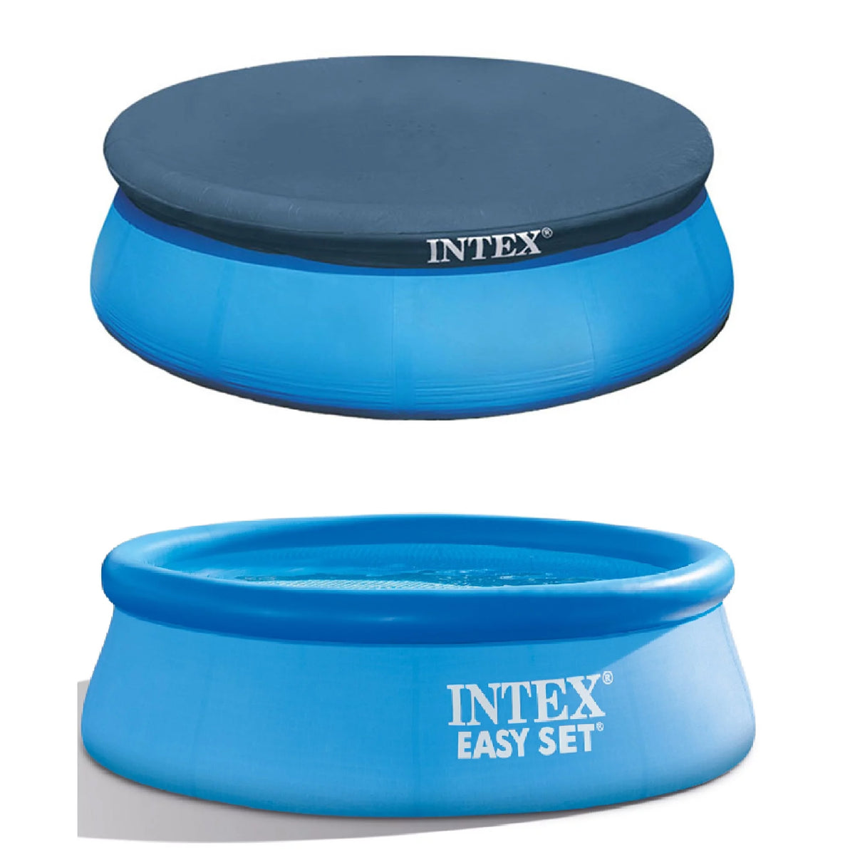 Inflatable Round Swimming Pool & Protective Cover J703769