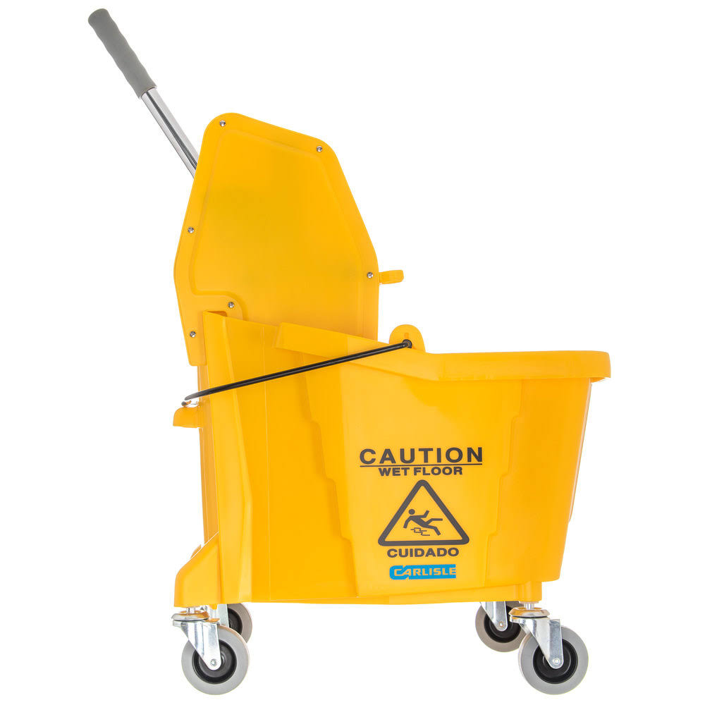 35 Quart Mop Bucket with Down-Press Wringer, Yellow U4833
