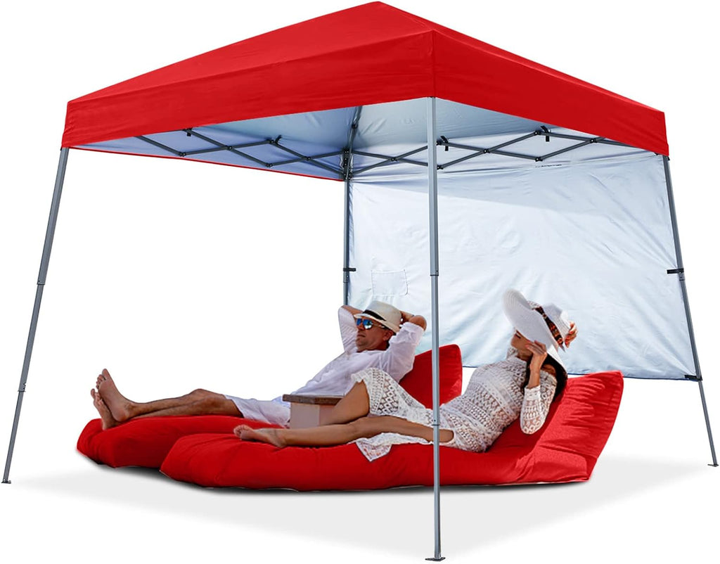 Pop Up Beach Tent with UPF50+ Sun Shade 8 x 8 ft Sky Blue Q903