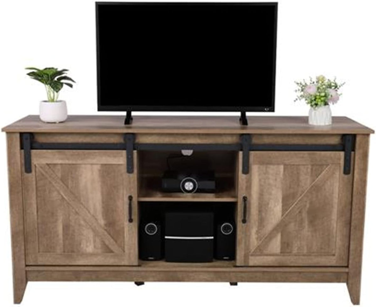 Sliding Barn Door Cabinet TV Stand Q878785