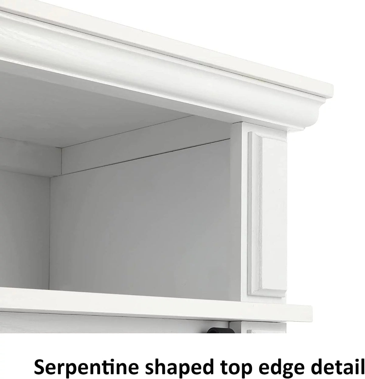 White TV Stand with Barn Door R6940