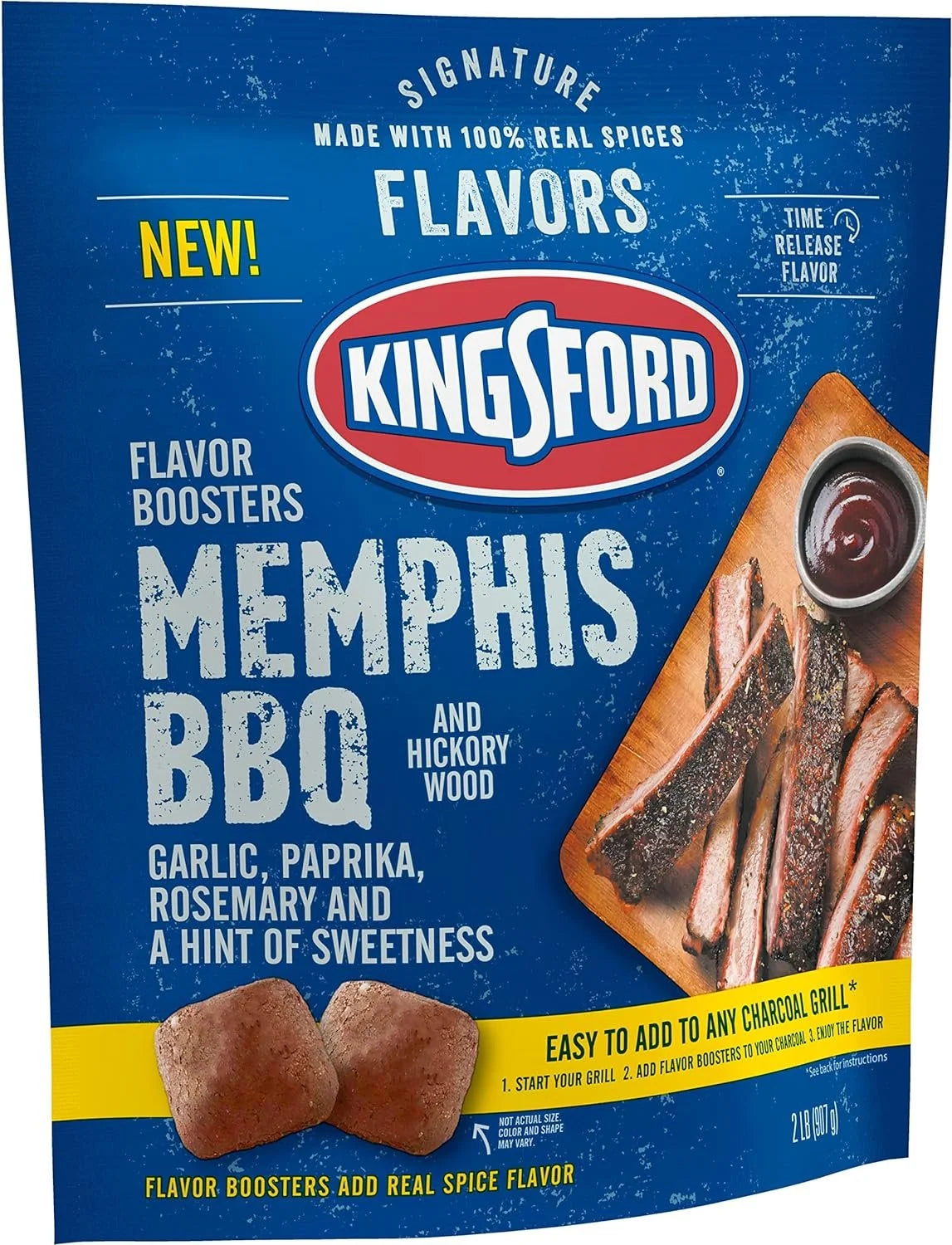 2 lb BBQ and Hickory Wood Flavor Boosters with Garlic, Paprika, Rosemary D97168