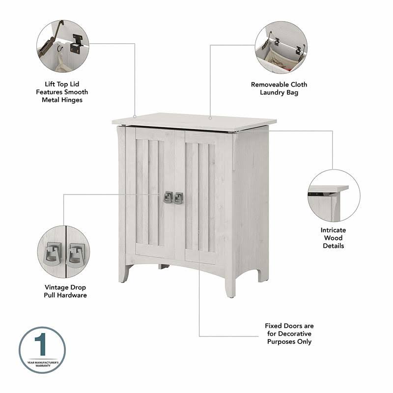 Linen White Oak Engineered Wood Bathroom Storage Set D635005